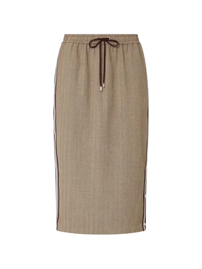 Liu •jo Midi Skirt With Side Tape In Multi