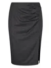 Liu •jo Liu Jo Midi Skirt With Slit In Black