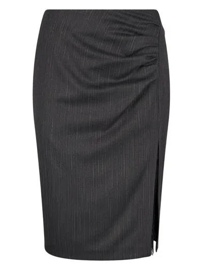 Liu •jo Liu Jo Midi Skirt With Slit In Black