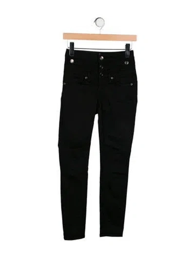 Pre-owned Liu •jo Mid-rise Skinny Leg Jeans In Black
