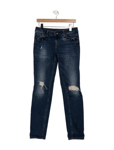 Pre-owned Liu •jo Mid-rise Skinny Leg Jeans In Blue