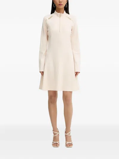 Liu •jo Milano Chain Detail Mini Dress In Neutral