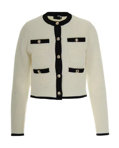 LIU •JO MILK/BLACK LUREX JACKET