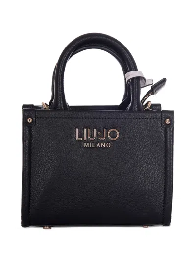 Liu •jo Mini Charm-detail Tote Bag In Black