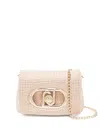 Liu •jo Mini Crystal-embellished Cross-body Bag In Neutral