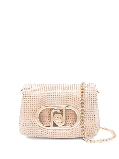 Liu •jo Mini Crystal-embellished Cross-body Bag In Neutral
