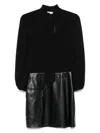 Liu •jo Mini Dress With Puffed Sleeves In Black