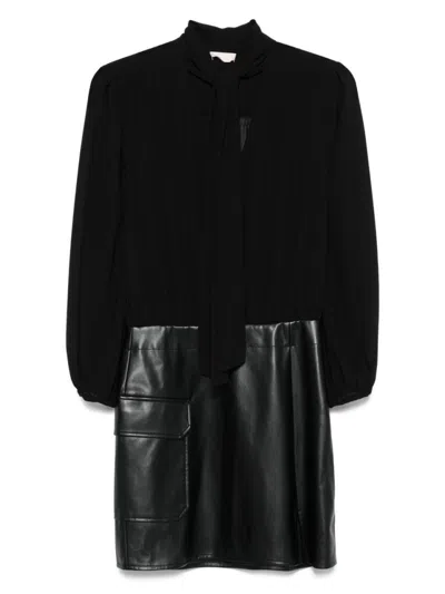 LIU •JO MINI DRESS WITH PUFFED SLEEVES