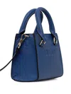 Liu •jo Mini Embossed-logo Handbag In Blue