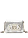 Liu •jo Mini Lapuffy Cross Body Bag In Silver