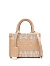 Liu •jo Mini Logo-charm Tote Bag In Neutrals