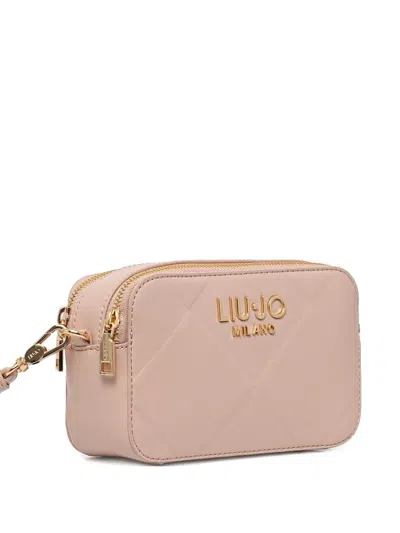 Liu •jo Mini Quilted Double-zip Crossbody Bag In Pink