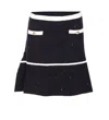 Liu •jo Glitter-finish Knitted Mini Skirt In Black