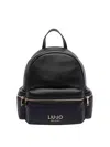 Liu •jo Versatile Backpack Featuring Multiple Pockets In Black