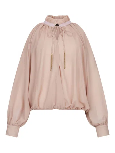 LIU •JO LIU JO MOCK-NECK OPEN-SHOULDER TOP