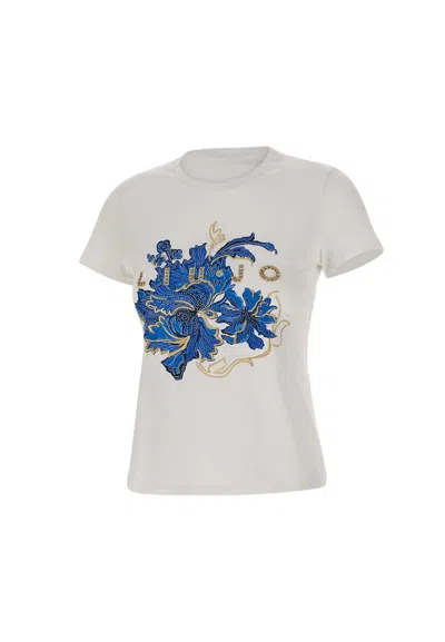 Liu •jo Moda Cotton T-shirt In White