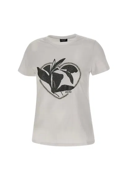 Liu •jo Moda Cotton T-shirt In White