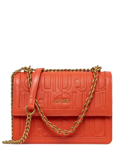 Liu •jo Monogram Crossbody Bag In Orange