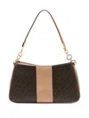 Liu •jo Monogram Detachable Shoulder Bag In Brown