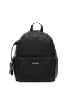 Liu •jo Monogram-embossed Backpack In Black