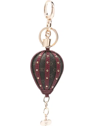 Liu •jo Monogram Hot Air Balloon Keyring In Gold