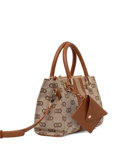 Liu •jo Monogram-jacquard Tote Bag In Brown
