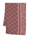Liu •jo Monogram-logo Scarf In Pink