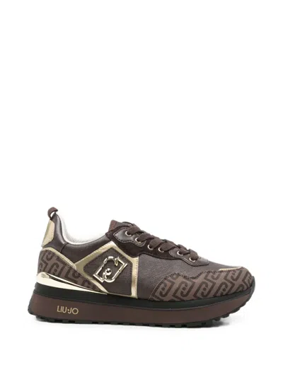 Liu •jo Monogram Logo-plaque Sneakers In Pattern
