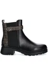 Liu •jo Monogram-pattern Boots In Black