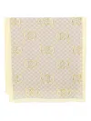 Liu •jo Monogram-pattern Scarf In Yellow