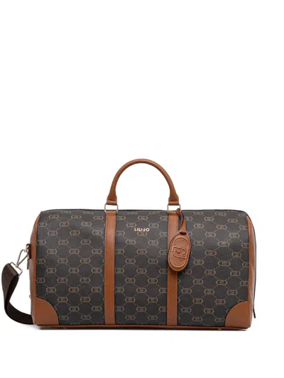 Liu •jo Monogram-pattern Top-handle Luggage In Brown