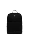 Liu •jo Monogram-plaque Backpack In Black
