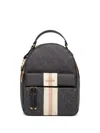 Liu •jo Monogram-print Backpack In Black