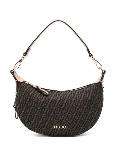 Liu •jo Monogram-print Chain Tote Bag In Brown