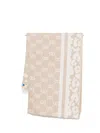 Liu •jo Monogram-print Scarf In Neutral