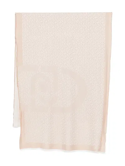 Liu •jo Monogram Scarf In Neutral