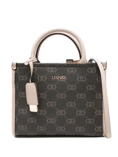 Liu •jo Monogram Tote Bag In Brown