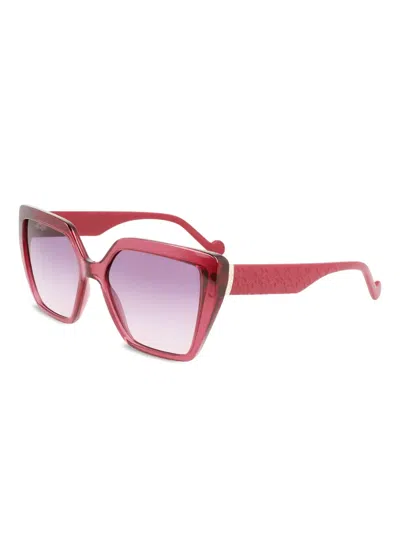 Liu •jo Monogram-pattern Sunglasses In Red