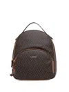 Liu •jo Monogram-print Backpack In Brown