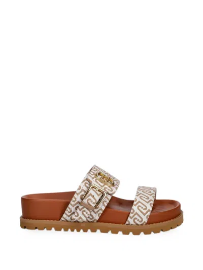 Liu •jo Monogram-print Buckle-fastening Sandals In Multi
