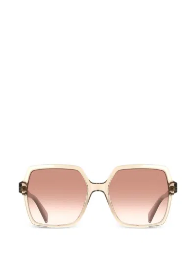 Liu •jo Monogram-print Geometric-frame Sunglasses In Neutrals