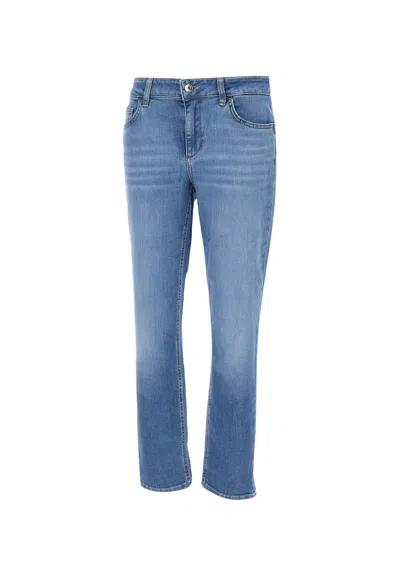 Liu •jo Monroe Cotton Jeans In Blue