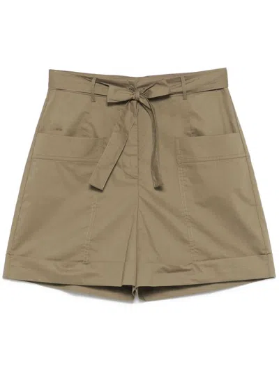 Liu •jo Moss Green Cotton Shorts