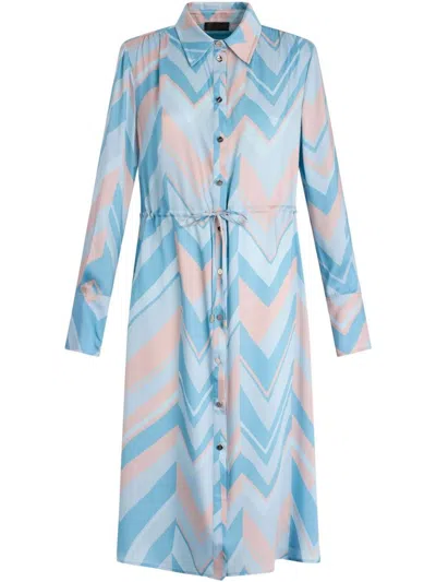 Liu •jo Motif Blue Midi Dress