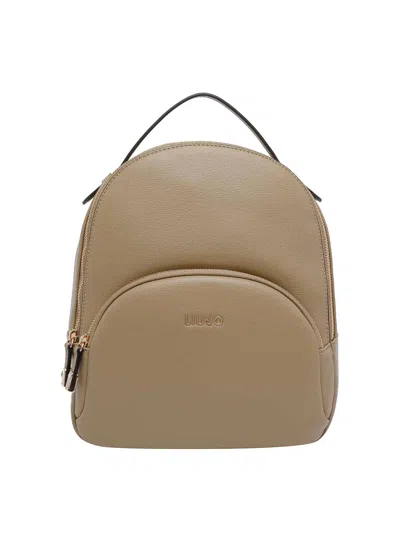 Liu •jo Mud Backpack With Frontal Logo In Green