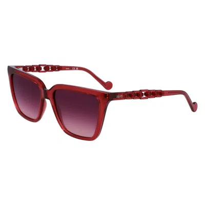Liu •jo Multicolor Injected Sunglasses In Beige