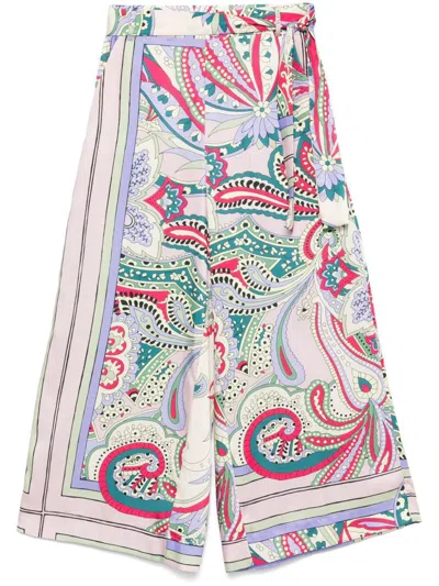 LIU •JO LIU JO MULTICOLOR LIGHTWEIGHT TROUSERS