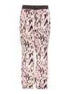 Liu •jo Flared Trousers With Cargo Pockets And Print In Multicolour