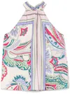 Liu •jo Liu Jo Multicolor Sleeveless Top With Collar In Multicolour