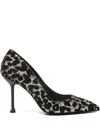 Liu •jo Multicolour Animal Print Pumps In Black
